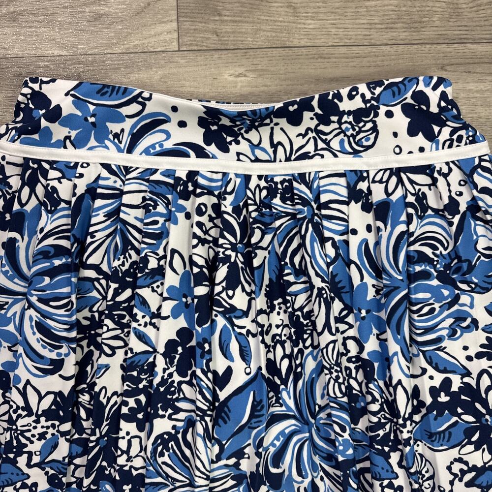 Lilly Pulitzer Luxletic Bacio Skort Pleated Navy Blue Pandarama sz XS - Picture 8 of 8